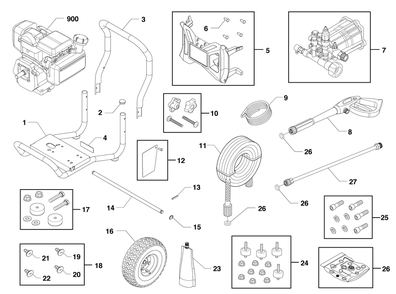 Part Location Diagram of 709520 Briggs and Stratton Kit-quick connect nozzles